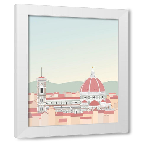 Travel Europe--Firenze White Modern Wood Framed Art Print by Soerensen, Gurli