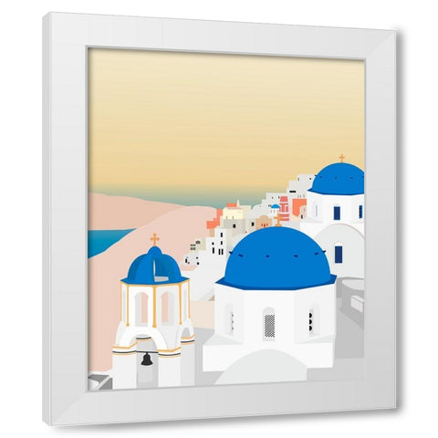 Travel Europe--Santorini White Modern Wood Framed Art Print by Soerensen, Gurli