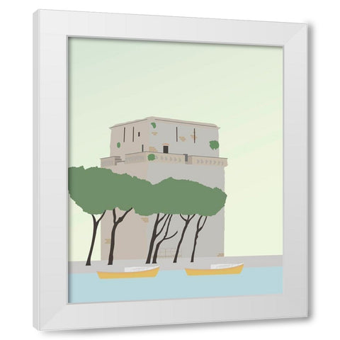 Travel Europe--Viareggio White Modern Wood Framed Art Print by Soerensen, Gurli