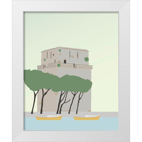 Travel Europe--Viareggio White Modern Wood Framed Art Print by Soerensen, Gurli