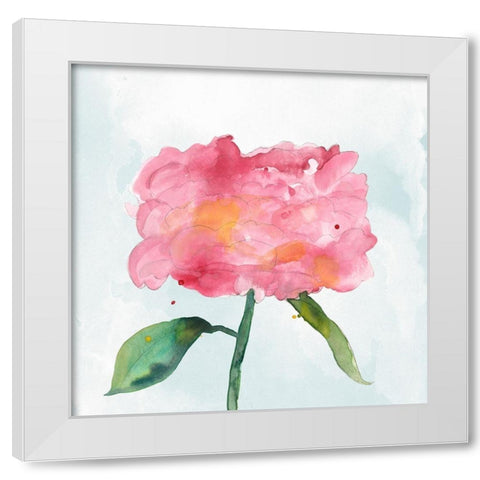 Joyful Peony IV White Modern Wood Framed Art Print by Ludwig, Alicia