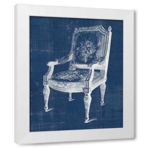 Antique Chair Blueprint IV White Modern Wood Framed Art Print by Vision Studio