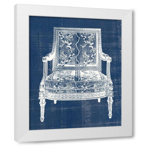 Antique Chair Blueprint VI White Modern Wood Framed Art Print by Vision Studio