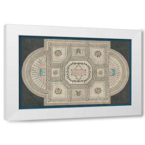 Parisian Ceiling Design White Modern Wood Framed Art Print by Vess, June Erica