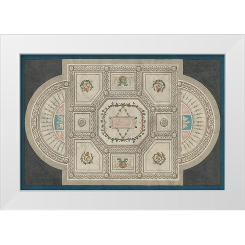 Parisian Ceiling Design White Modern Wood Framed Art Print by Vess, June Erica