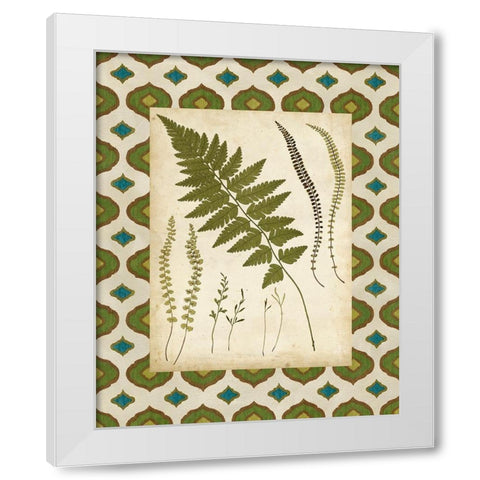 Moroccan Ferns II White Modern Wood Framed Art Print by Vision Studio