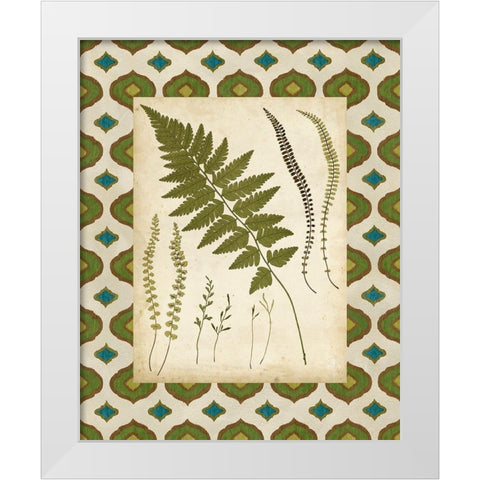 Moroccan Ferns II White Modern Wood Framed Art Print by Vision Studio