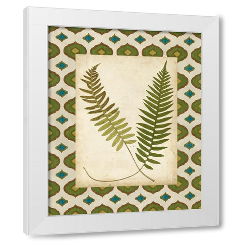 Moroccan Ferns III White Modern Wood Framed Art Print by Vision Studio