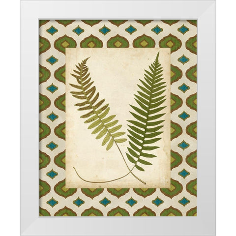 Moroccan Ferns III White Modern Wood Framed Art Print by Vision Studio