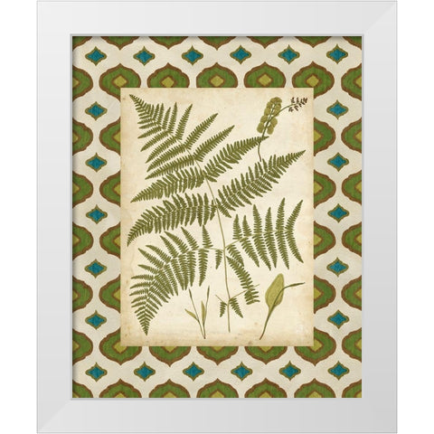 Moroccan Ferns IV White Modern Wood Framed Art Print by Vision Studio