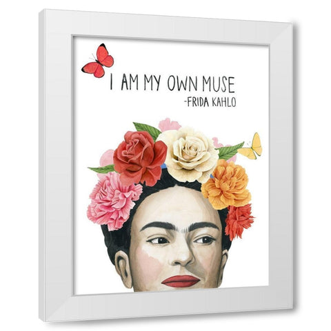 Fridas Flowers I White Modern Wood Framed Art Print by Popp, Grace
