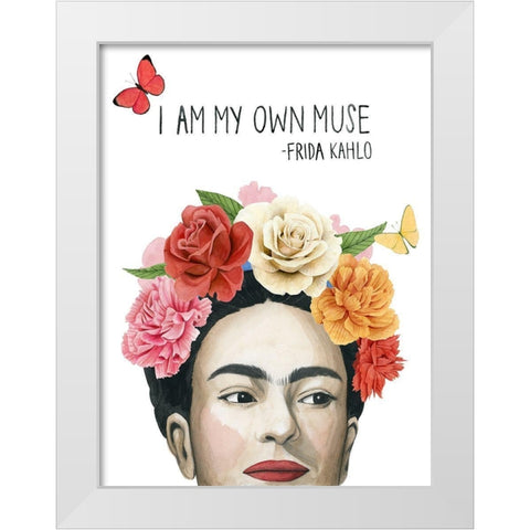 Fridas Flowers I White Modern Wood Framed Art Print by Popp, Grace