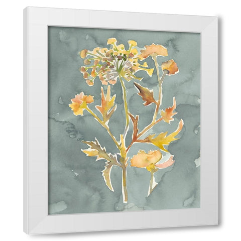 Collected Florals I White Modern Wood Framed Art Print by Zarris, Chariklia