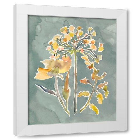 Collected Florals II White Modern Wood Framed Art Print by Zarris, Chariklia