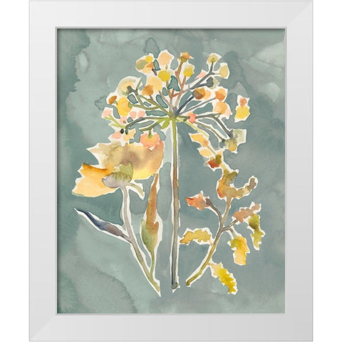 Collected Florals II White Modern Wood Framed Art Print by Zarris, Chariklia
