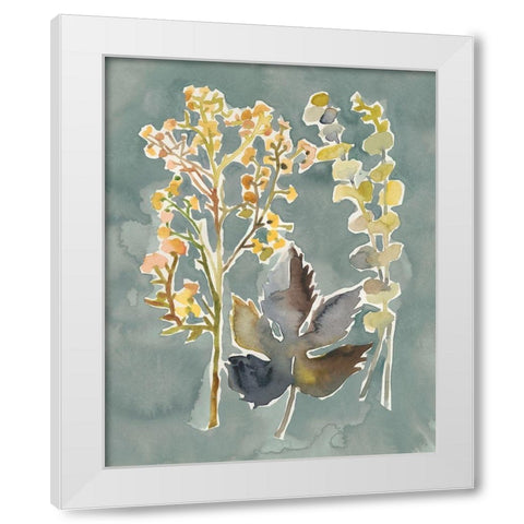 Collected Florals III White Modern Wood Framed Art Print by Zarris, Chariklia