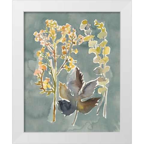 Collected Florals III White Modern Wood Framed Art Print by Zarris, Chariklia