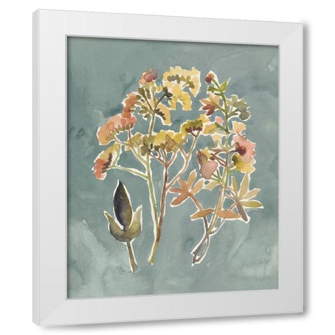 Collected Florals IV White Modern Wood Framed Art Print by Zarris, Chariklia