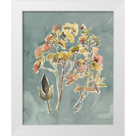 Collected Florals IV White Modern Wood Framed Art Print by Zarris, Chariklia