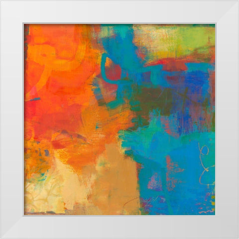 Olio White Modern Wood Framed Art Print by Jachimiec, Sue
