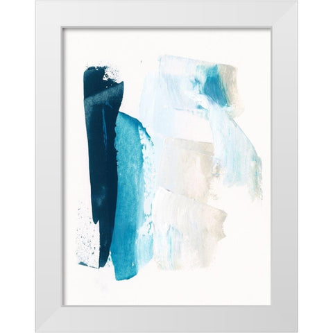 Cobalt Crush II White Modern Wood Framed Art Print by Borges, Victoria