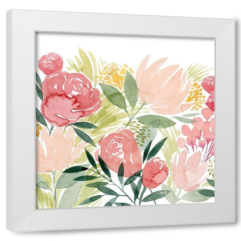 Sunkissed Posies II White Modern Wood Framed Art Print by Popp, Grace