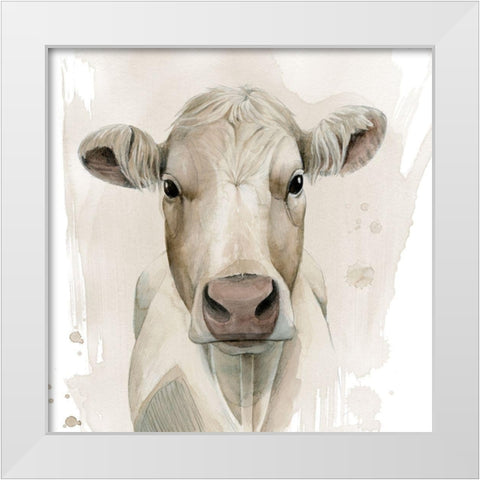 Prairie Bovine II White Modern Wood Framed Art Print by Popp, Grace