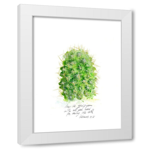 Cactus Verse I White Modern Wood Framed Art Print by Blixt, Ingrid