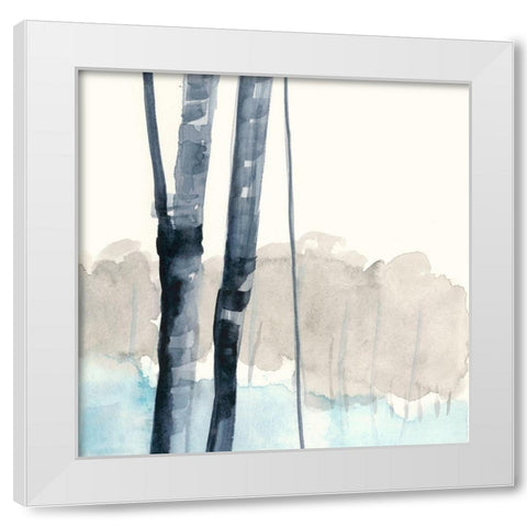 Birchline Grid VI White Modern Wood Framed Art Print by Goldberger, Jennifer