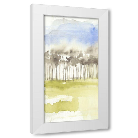 Split Treeline I White Modern Wood Framed Art Print by Goldberger, Jennifer