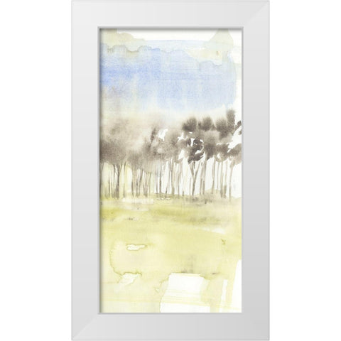 Split Treeline II White Modern Wood Framed Art Print by Goldberger, Jennifer