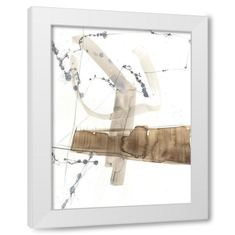 Umber Connection II White Modern Wood Framed Art Print by Goldberger, Jennifer