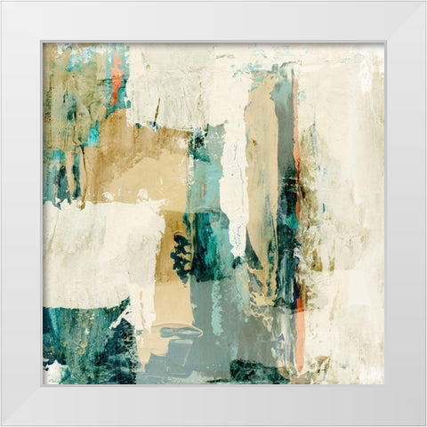 Mottled Patina II White Modern Wood Framed Art Print by Borges, Victoria