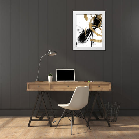 Sliced Vortex I White Modern Wood Framed Art Print by Goldberger, Jennifer