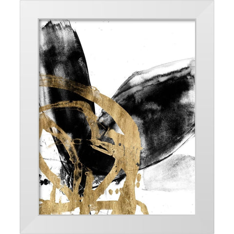 Sliced Vortex II White Modern Wood Framed Art Print by Goldberger, Jennifer