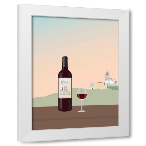 Tuscan Wine I White Modern Wood Framed Art Print by Soerensen, Gurli