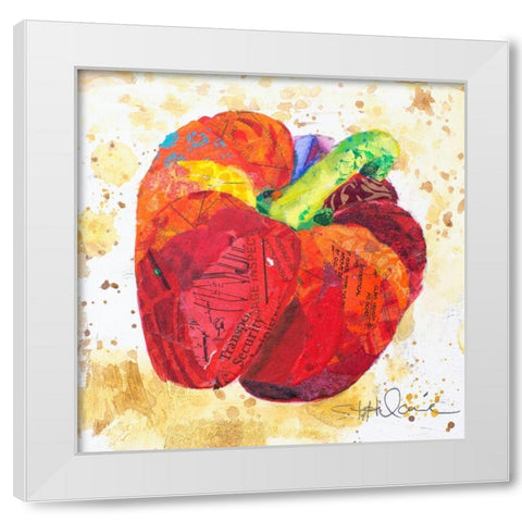 Veggie Splash IV White Modern Wood Framed Art Print by St. Hilaire, Elizabeth
