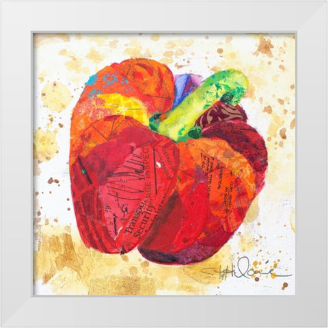 Veggie Splash IV White Modern Wood Framed Art Print by St. Hilaire, Elizabeth