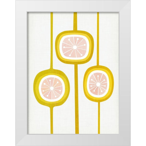 Paloma II White Modern Wood Framed Art Print by Borges, Victoria