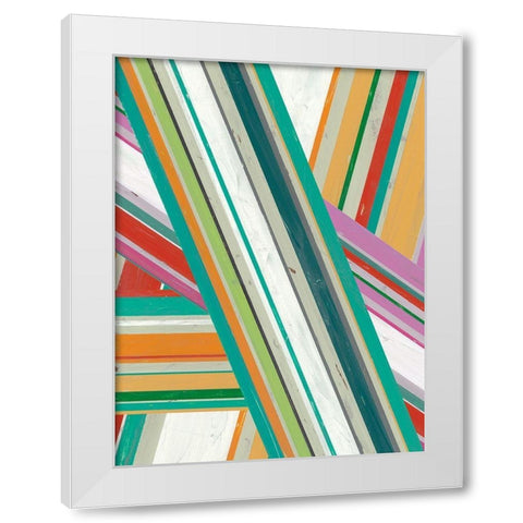 Summer Sarape II White Modern Wood Framed Art Print by Studio W