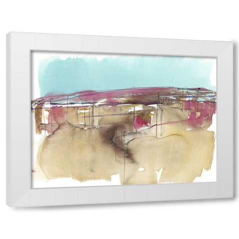 Horizon Schematic I White Modern Wood Framed Art Print by Goldberger, Jennifer