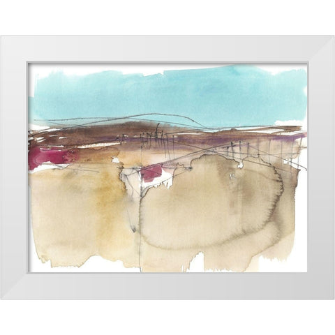 Horizon Schematic II White Modern Wood Framed Art Print by Goldberger, Jennifer