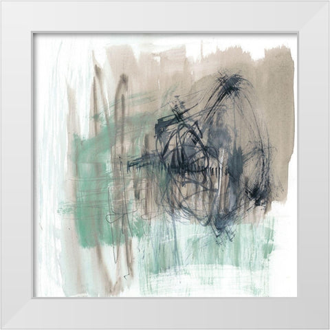 Scribble Scrabble I White Modern Wood Framed Art Print by Goldberger, Jennifer