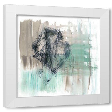 Scribble Scrabble II White Modern Wood Framed Art Print by Goldberger, Jennifer
