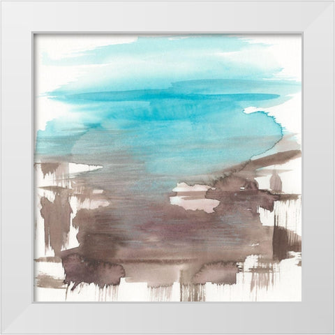 Umber Lands II White Modern Wood Framed Art Print by Goldberger, Jennifer