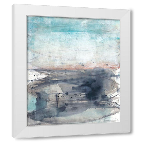 Peach on the Horizon II White Modern Wood Framed Art Print by Goldberger, Jennifer