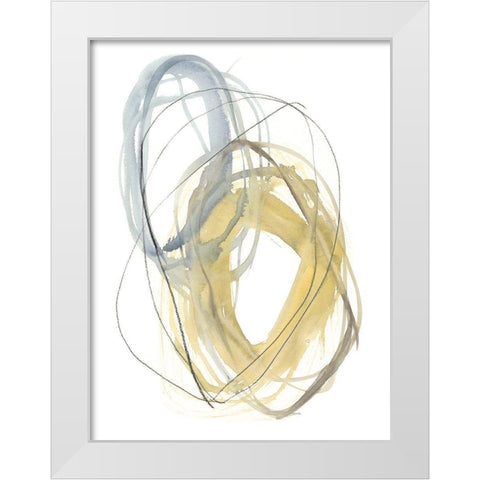 Interlock I White Modern Wood Framed Art Print by Goldberger, Jennifer