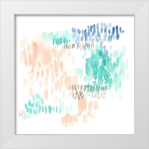 Sugar Dashes I White Modern Wood Framed Art Print by Goldberger, Jennifer