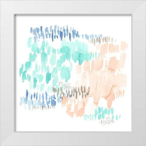 Sugar Dashes II White Modern Wood Framed Art Print by Goldberger, Jennifer