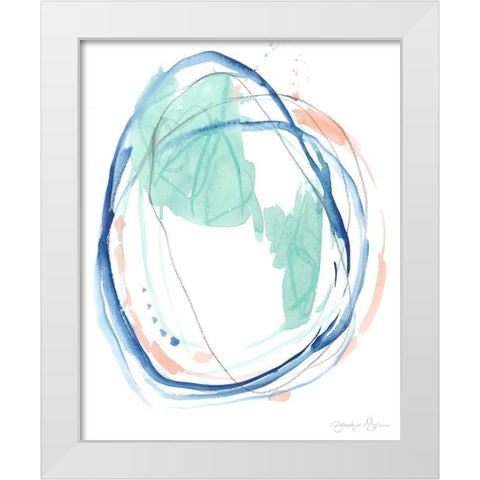 Right Round II White Modern Wood Framed Art Print by Goldberger, Jennifer